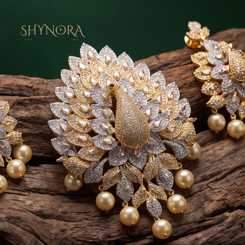Pearl Fringe Cluster Pendant Set – Shynora By Shivali