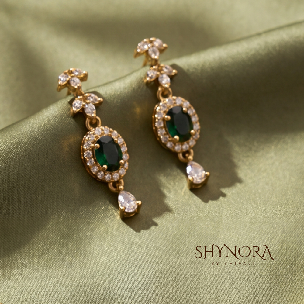 Emerald Cluster Choker Necklace Set – Shynora By Shivali