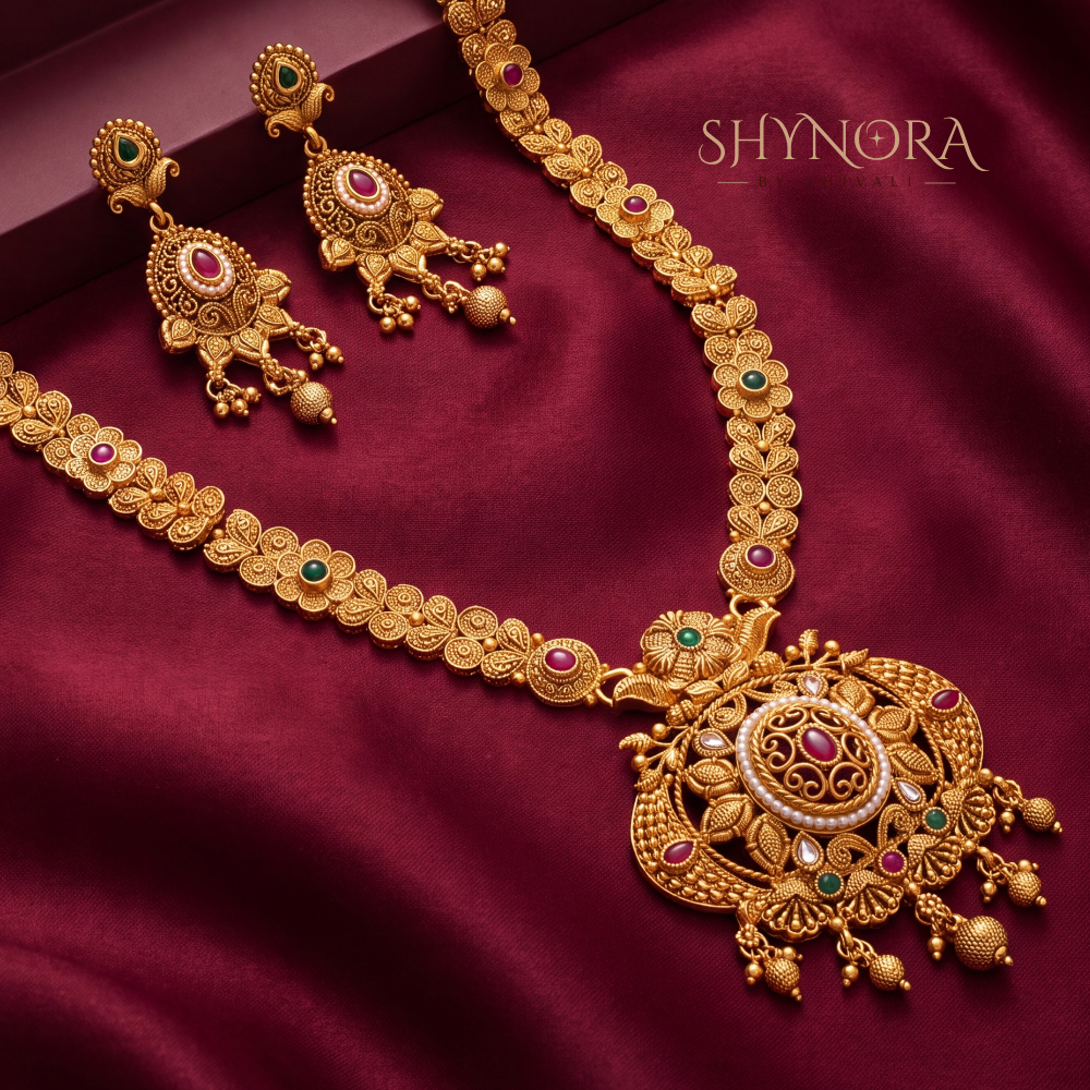 Antique Kundan Round Medallion Rani Haar – Shynora By Shivali