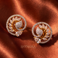 Circular Swirl Paisley Stud Earrings – Shynora By Shivali