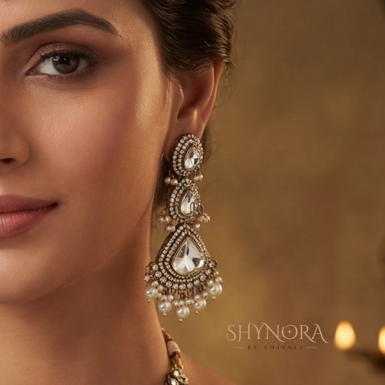 Nooraya Pearl Drop Kundan Bridal Set