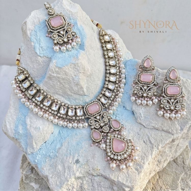 Gulnaar Rose Pearl Kundan Bridal Set