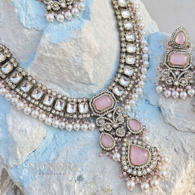 Gulnaar Rose Pearl Kundan Bridal Set