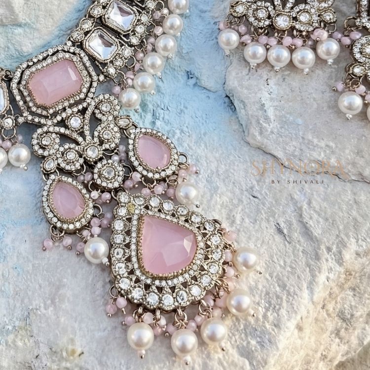 Gulnaar Rose Pearl Kundan Bridal Set