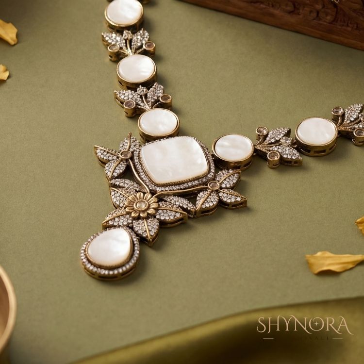 Ivory Bloom Pearl Shell Statement Set