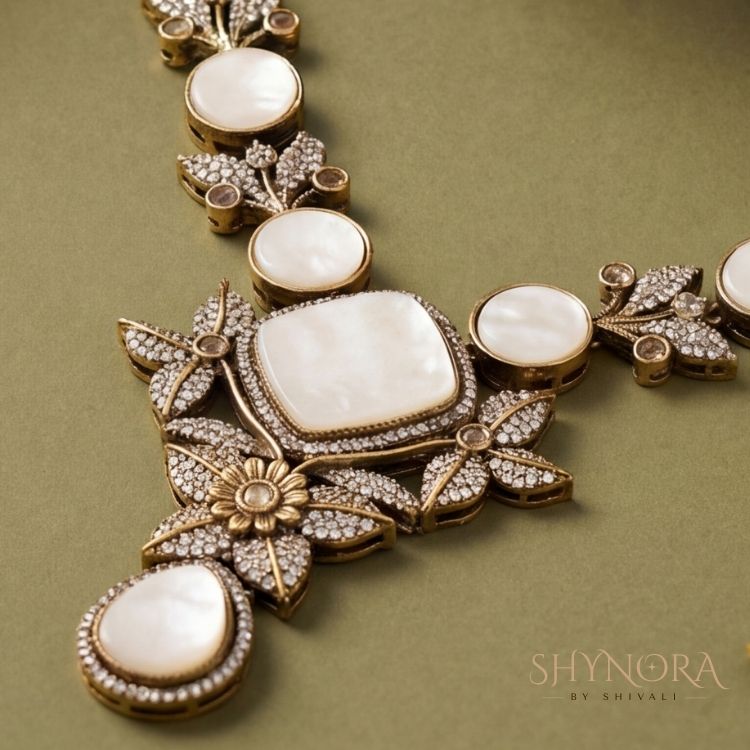 Ivory Bloom Pearl Shell Statement Set