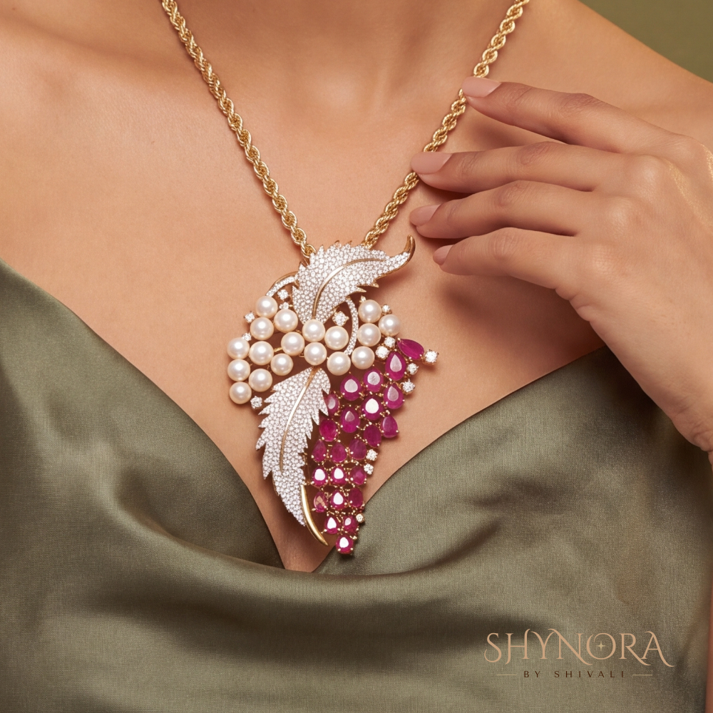 Diamond Fan Chandelier Pendant Set – Shynora By Shivali