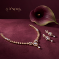 Oval Cluster Trio Drop Necklace Set – Shynora By Shivali