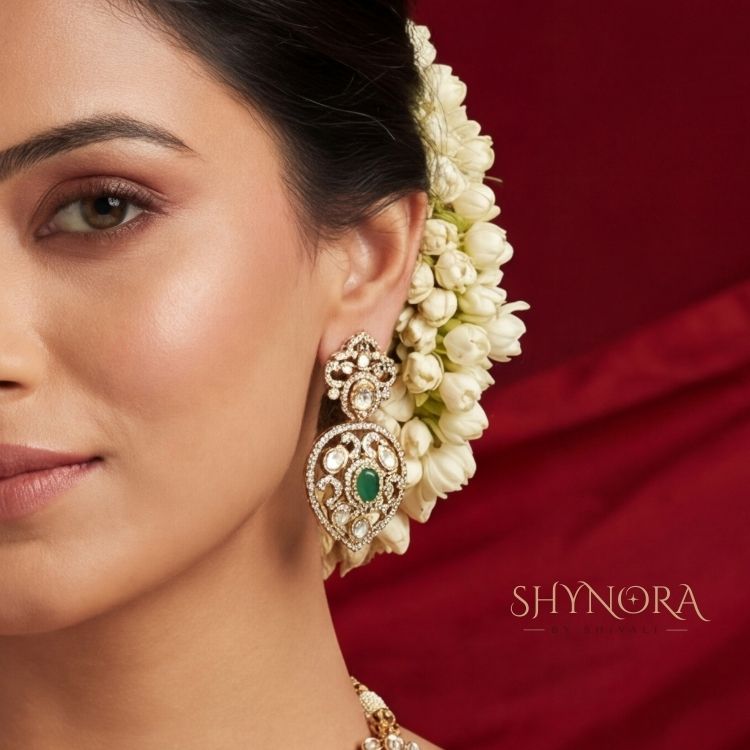 Mayura Emerald Crown Kundan Choker Set