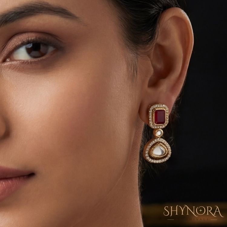 Rangrez Multi-Stone Kundan Necklace Set