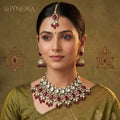 Noor-e-Gul Ruby Emerald Kundan Choker Set