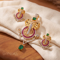 Multicolor Gemstone Ganesha Crown Pendant Set – Shynora By Shivali