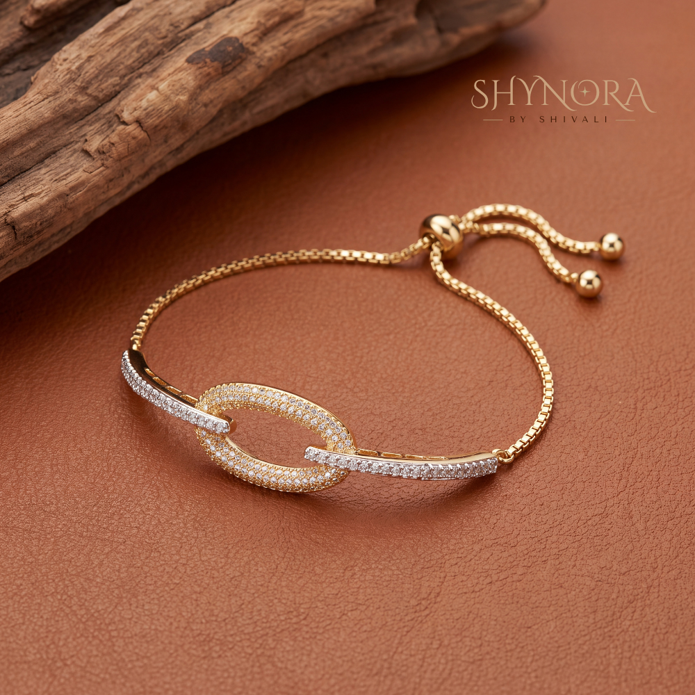 Oval Link Pave Chain Bracelet – Shynora By Shivali