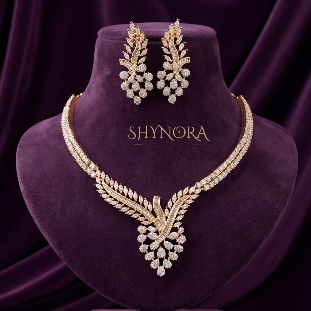 Floral Spray Necklace Set – Shynora By Shivali