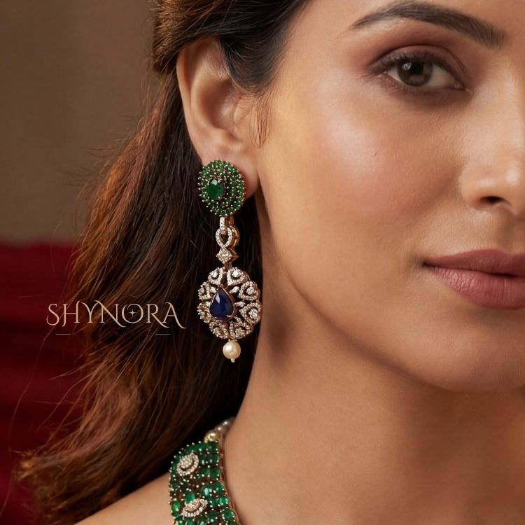 Naayra Emerald Heritage Necklace Set