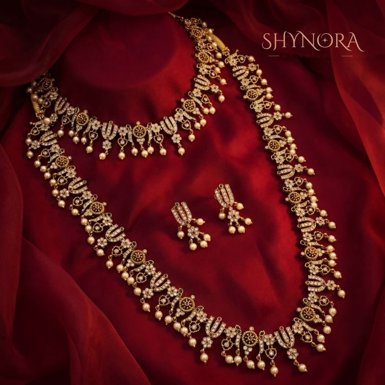 Swarna Riwaayat Dual-Layer Pearl Necklace Set