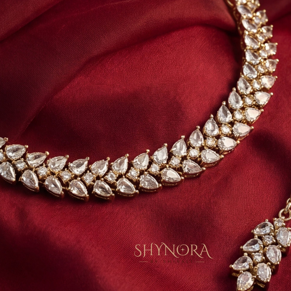Baguette Floral Rosette Necklace – Shynora By Shivali