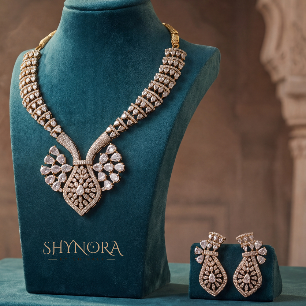 Multi-Strand Floral Pendant Necklace Set – Shynora By Shivali
