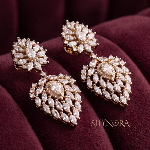 Chandbali Floral Teardrop Earrings – Shynora By Shivali