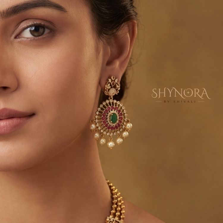 Rajwada Peacock Pearl Haar Set