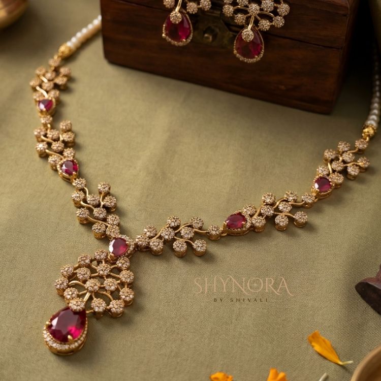 Zara Ruby Bloom Necklace Set