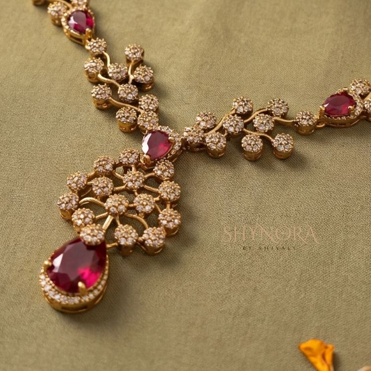 Zara Ruby Bloom Necklace Set