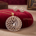Swirl Drop AD Pendant Set – Shynora By Shivali