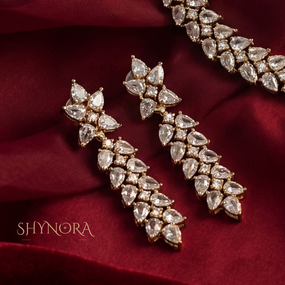 Baguette Floral Rosette Necklace – Shynora By Shivali