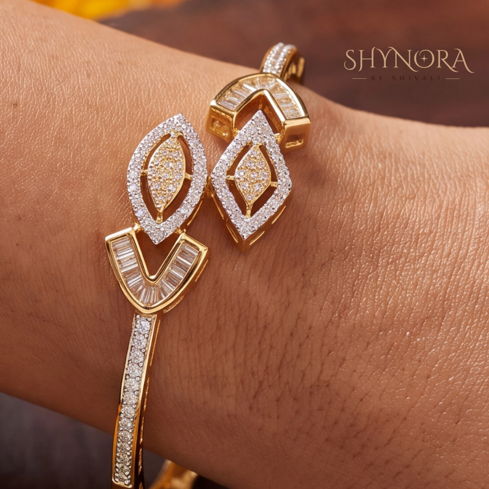 Diamond Marquise Cuff Kada – Shynora By Shivali