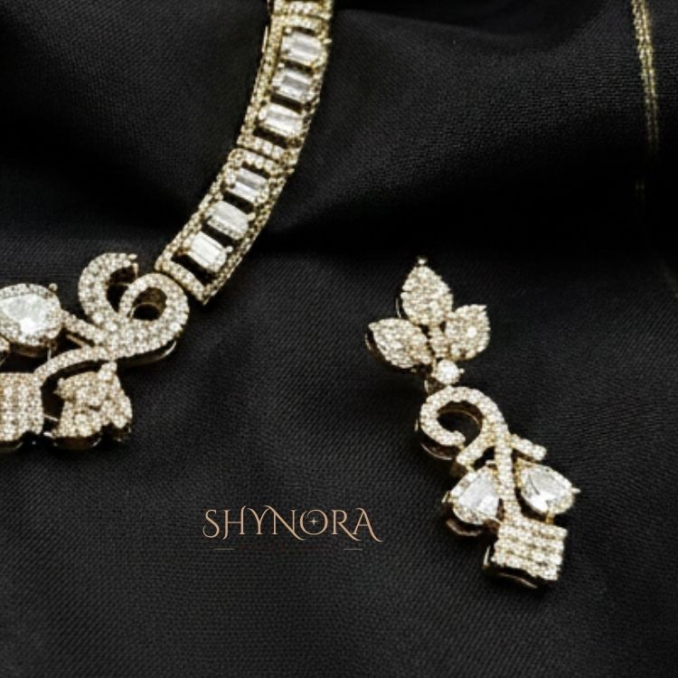 Crystal Bloom Choker Necklace Set