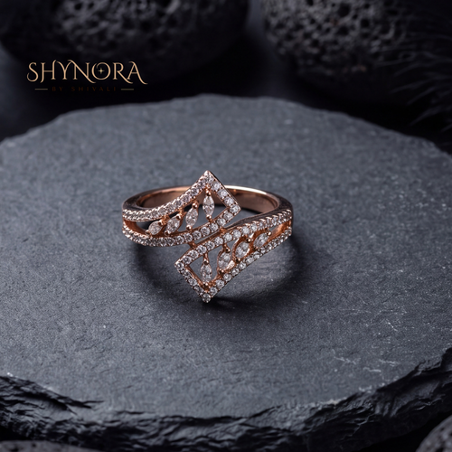 Double Diamond Kite Cocktail Ring – Shynora By Shivali