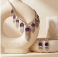 Amethyst Royale Cascade Drop Necklace Set