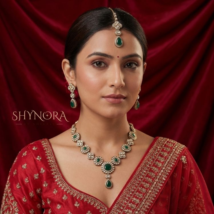 Emerald Heritage Kundan Necklace Set