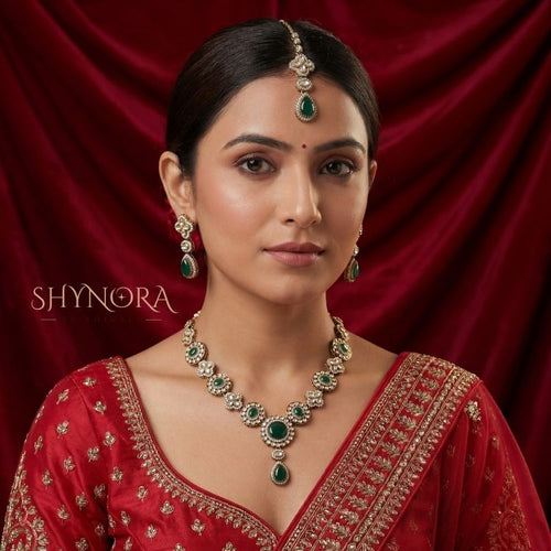 Emerald Heritage Kundan Necklace Set