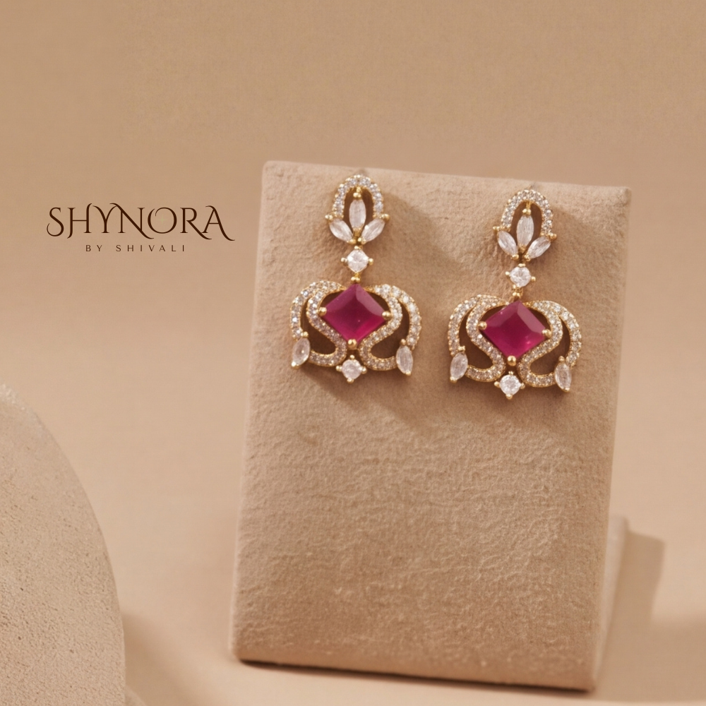 Ruby Graduated Pear Necklace Set – Shynora By Shivali