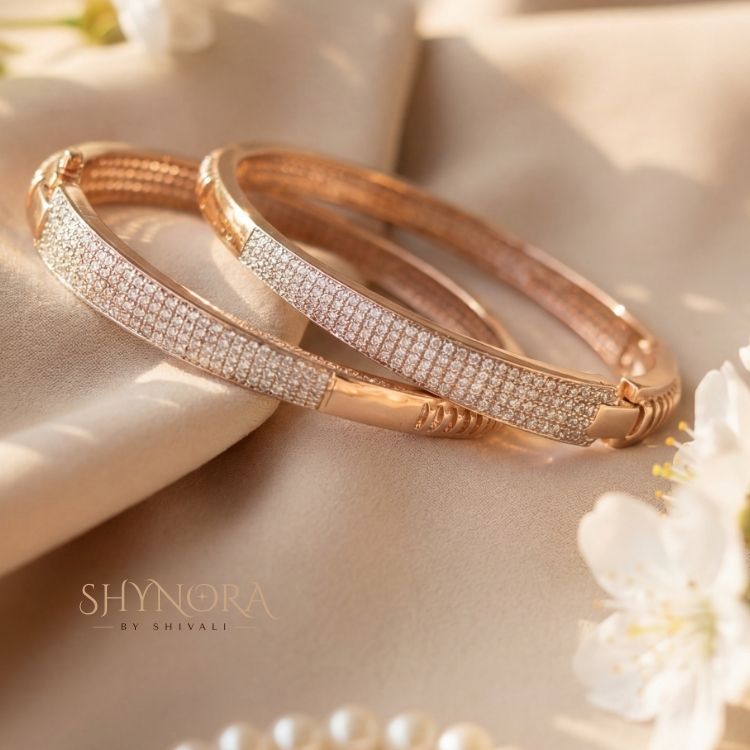 Aurelia Crystal Kada Bangles (Pair)