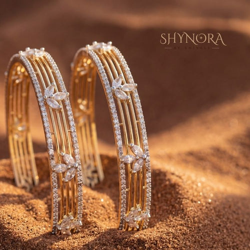 Celestia Bloom Crystal Bracelets (Pair)