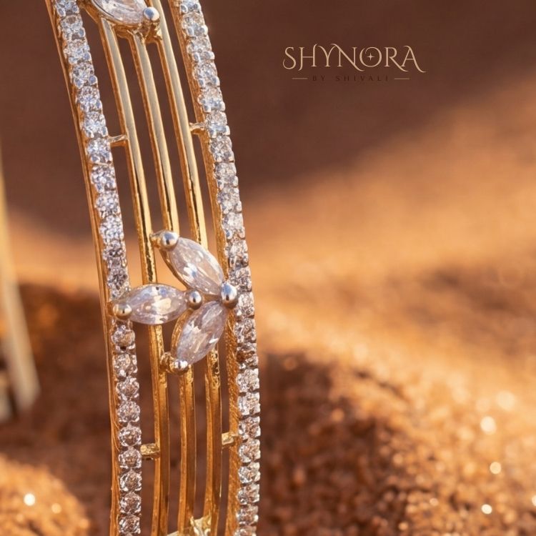 Celestia Bloom Crystal Bracelets (Pair)