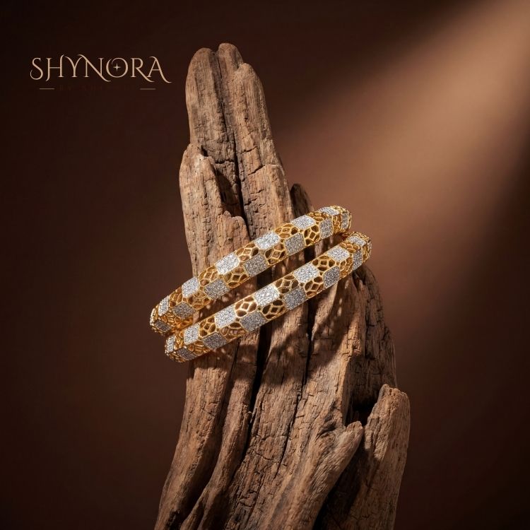 Regal Hive Crystal Bangles (Pair)