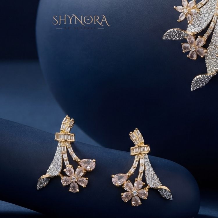 Blossom Cascade Diamond Pendant Set