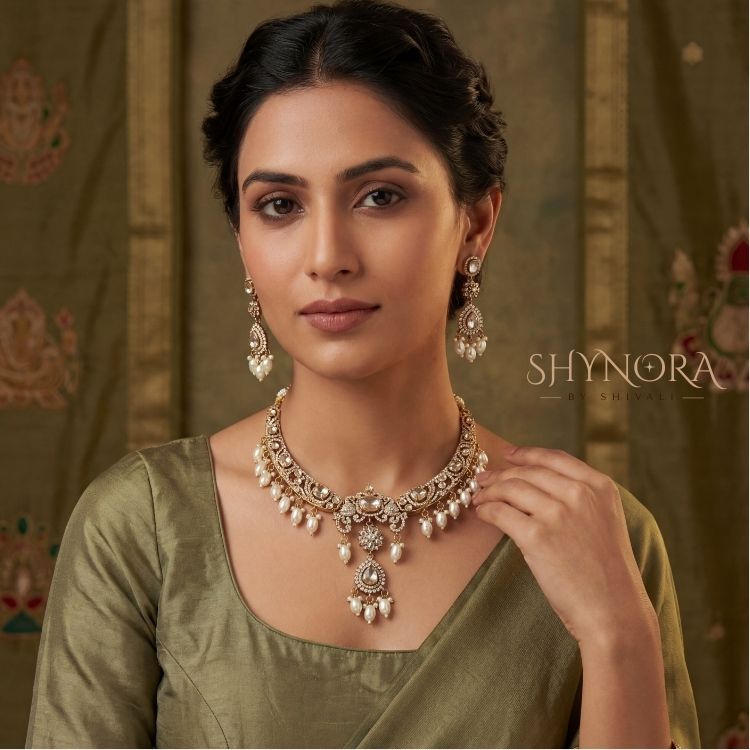Chandrika Pearl Polki Choker Set