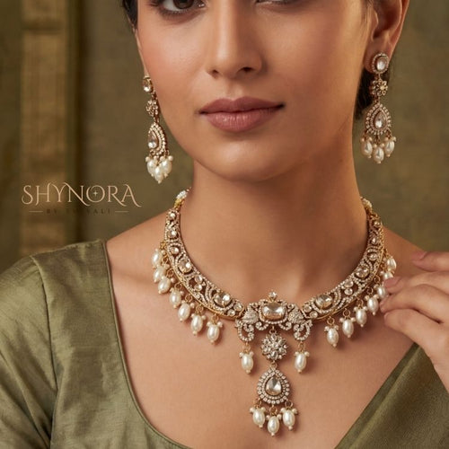 Chandrika Pearl Polki Choker Set