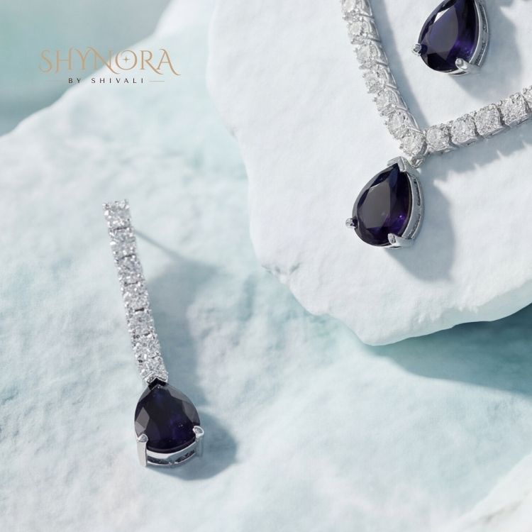 Amethyst Cascade Layered Crystal Necklace Set