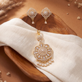 Blossom Wheel Tassel AD Pendant Set – Shynora By Shivali