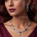 Sapphire Multicolor Pear Pendant Necklace Set – Shynora By Shivali