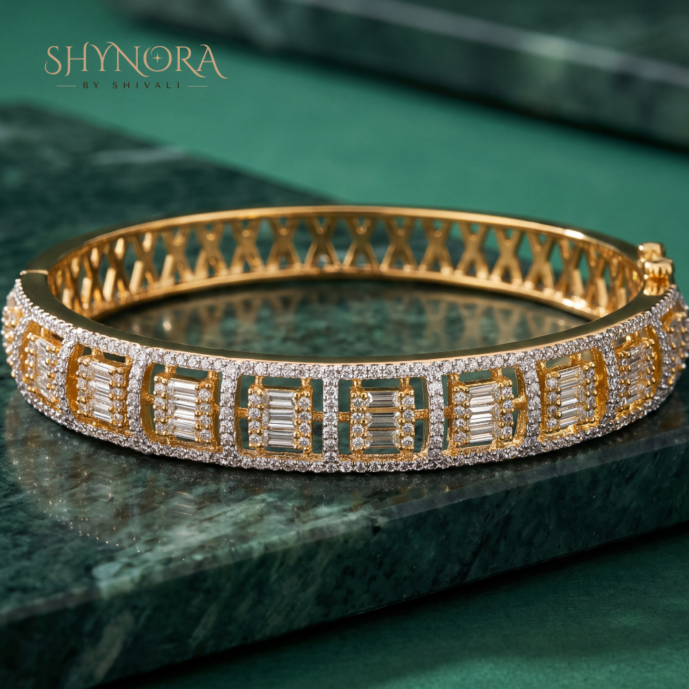 Rectangular Baguette Lattice Kada – Shynora By Shivali