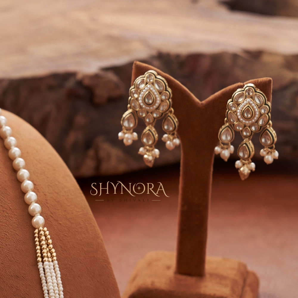Maroon Kundan Pearl Strand Rani Haar – Shynora By Shivali