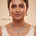 Ruby Round Single Strand Pendant Necklace – Shynora By Shivali