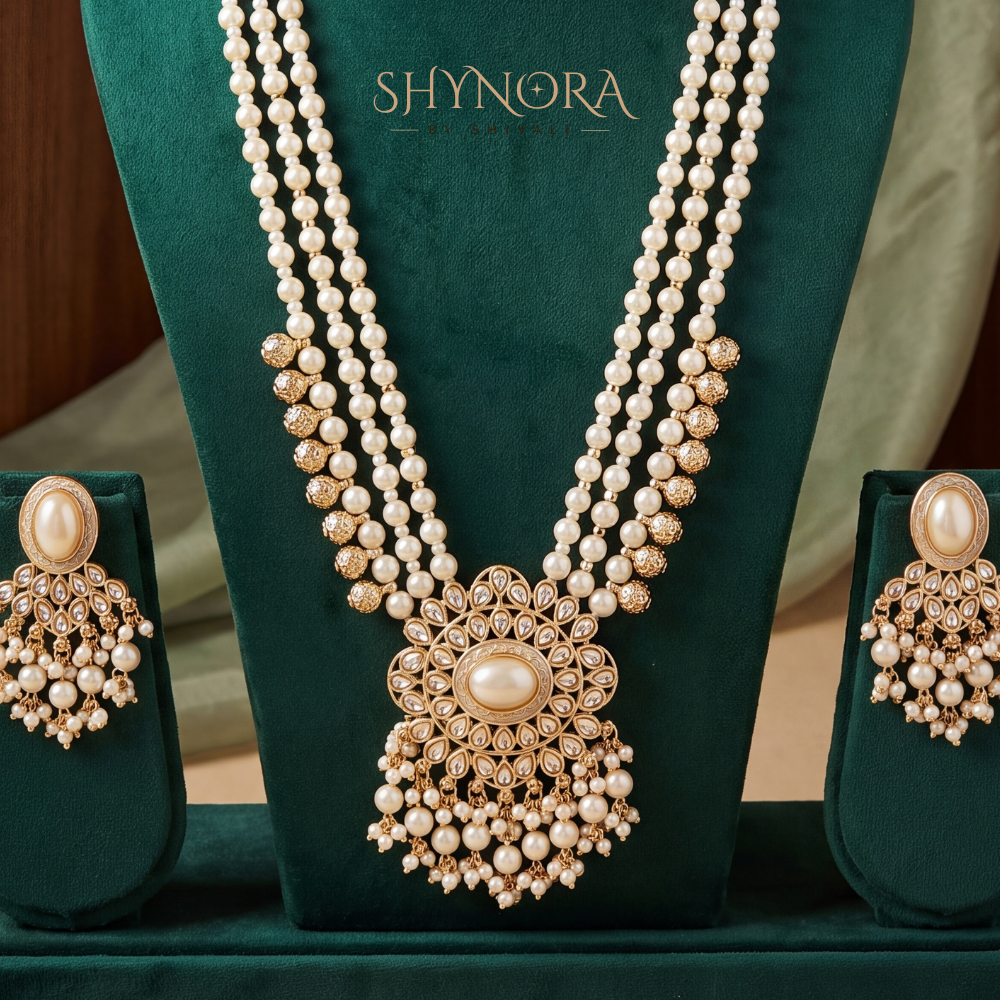 Pearl Strand Baguette Panel Rani Haar – Shynora By Shivali