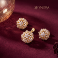Round Floral Cluster Pendant Set – Shynora By Shivali